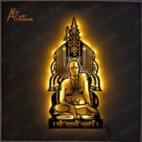 Tulja Bhavani and Swami Samarth Metal Wall Art With Light