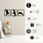 Bird metal wall decor features icons perfect cutting powder coated eye catching gift durable high quality