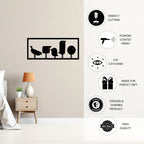 Bird silhouette metal wall art highlighting precision cutting and powder coated durable finish