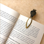 Antique Bronze Crown Heart Bookmark – Queen of Hearts Gift