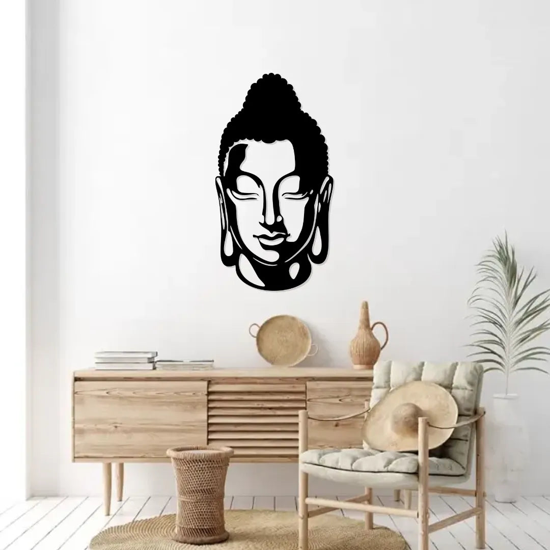 Buddha Face Metal Wall Art hallway decor