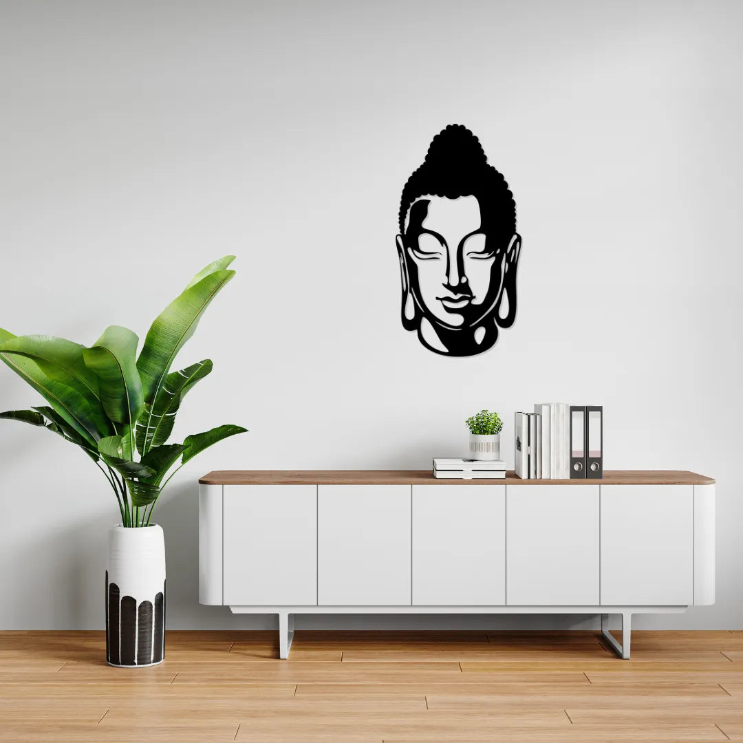 Buddha Face Metal Wall Art zen home wall decor