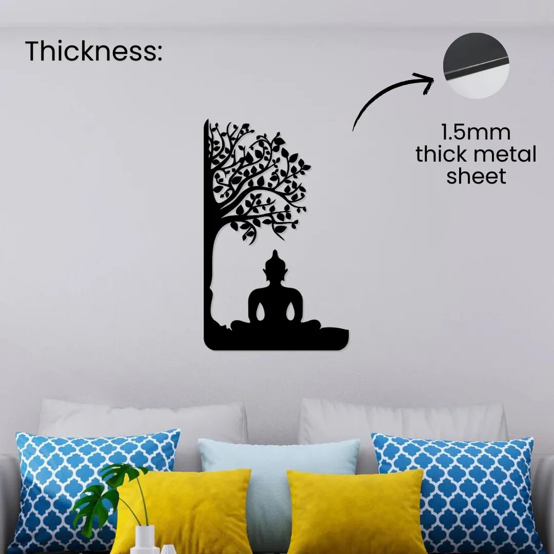 Buddha Tree Metal Wall Art 1.5mm thick metal sheet