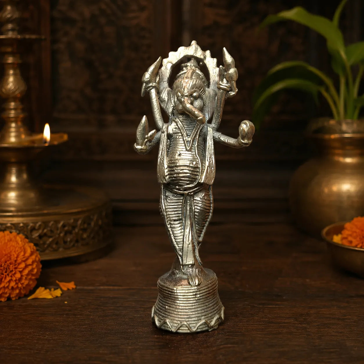 Dhokra Craft Standing Ganesh Idol