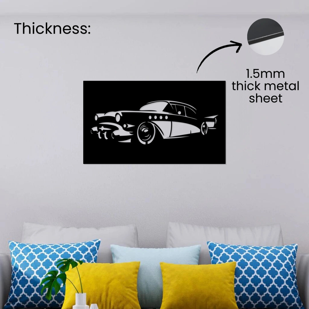 Classic Car Metal Wall Art 1.5mm thick metal sheet