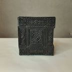 Vintage Hand-Carved Wooden Printing Block – Palace Medallion Panel