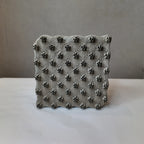 Vintage Hand-Carved Wooden Printing Block – Clustered Bud Texture