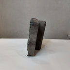 Vintage Hand-Carved Wooden Printing Block – Diagonal Floral Stripes