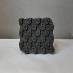 Vintage Hand-Carved Wooden Printing Block – Staggered Floral Buti Grid