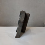 Vintage Hand-Carved Wooden Printing Block – Staggered Paisley Grid