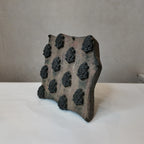 Vintage Hand-Carved Wooden Printing Block – Staggered Paisley Grid