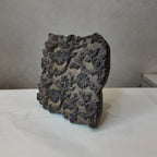 Vintage Hand-Carved Wooden Printing Block – Dense Floral Scrollwork