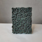 Vintage Indian Textile Stamp – Intricate Serrated Floral Vine Pattern
