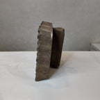 Vintage Hand-Carved Wooden Printing Block – Banded Trefoil Rows