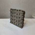 Vintage Hand-Carved Wooden Printing Block – Banded Trefoil Rows