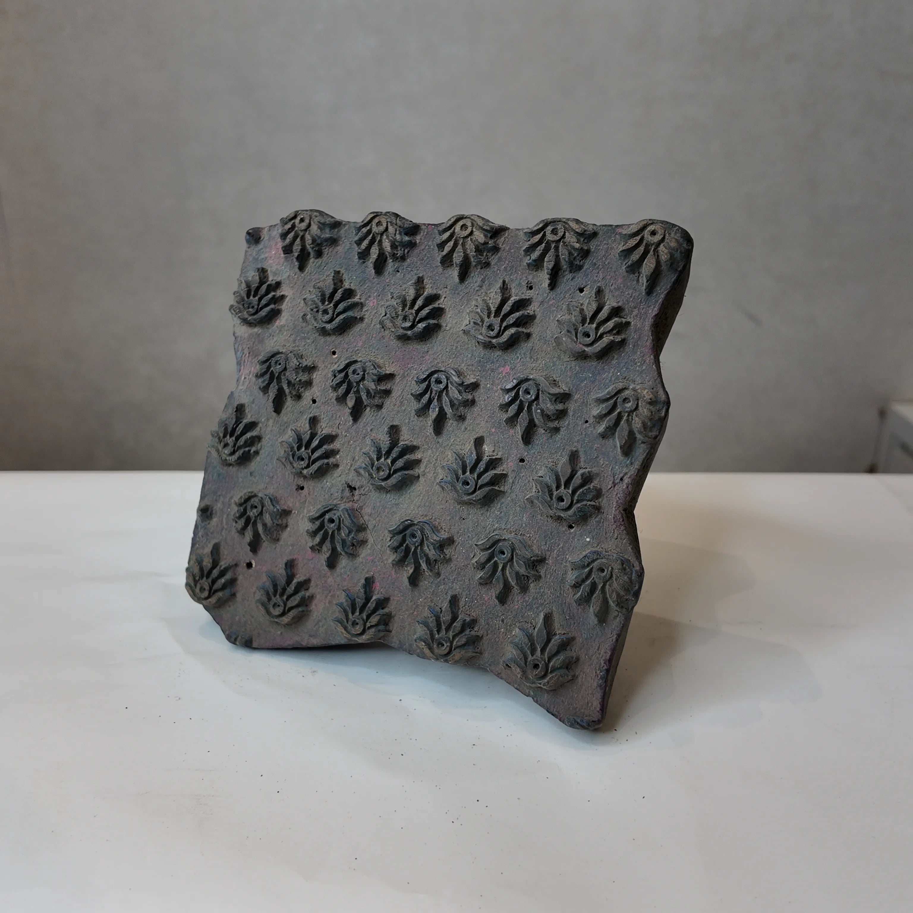 Vintage Indian Textile Stamp – Miniature Clover Buti Pattern
