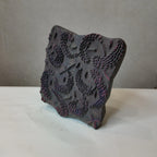 Vintage Hand-Carved Wooden Printing Block – Braided Spiral Scroll
