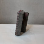 Vintage Hand-Carved Wooden Printing Block – Zigzag Rosette Stripe