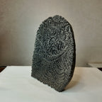 Vintage Hand-Carved Wooden Printing Block – Dense Fern Vine Paisley (2-Piece)