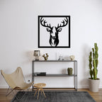 Deer Frame Metal Wall Art modern home wall decor