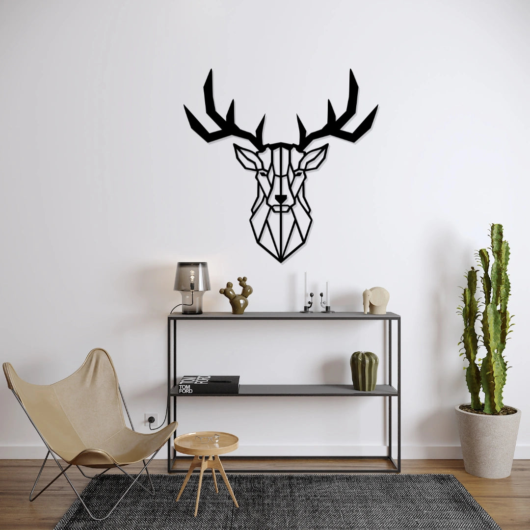 Deer Head Metal Wall Art living room wall decor