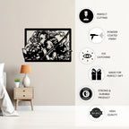 Demon Slayer Tanjiro Nezuko Metal Wall Art powder coated finish features
