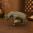 Dhokra Craft Kamdhenu handcrafted sacred cow decorative figurine