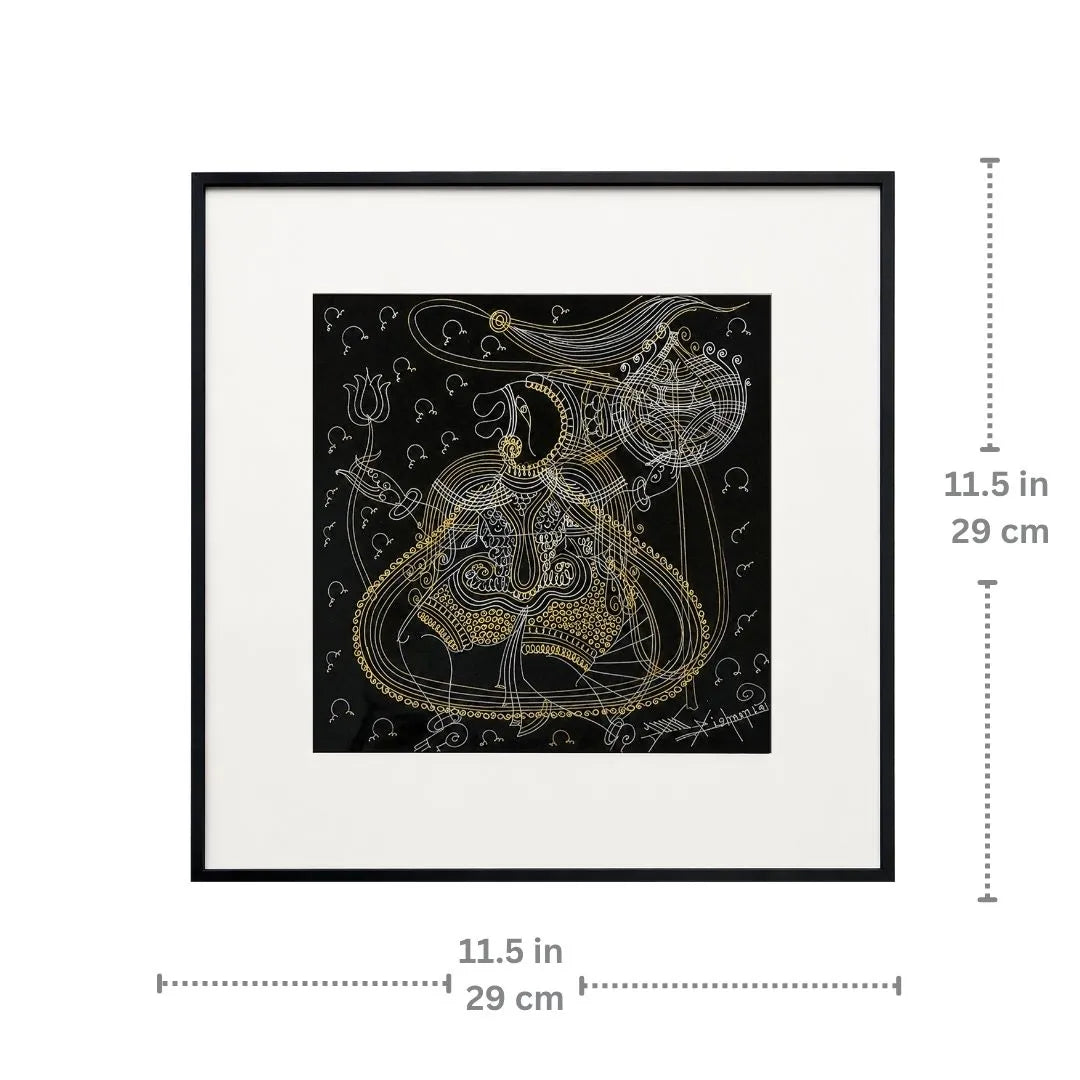 Dimension chart showing 11.5 x 11.5 inch size of Untitled framed wall art
