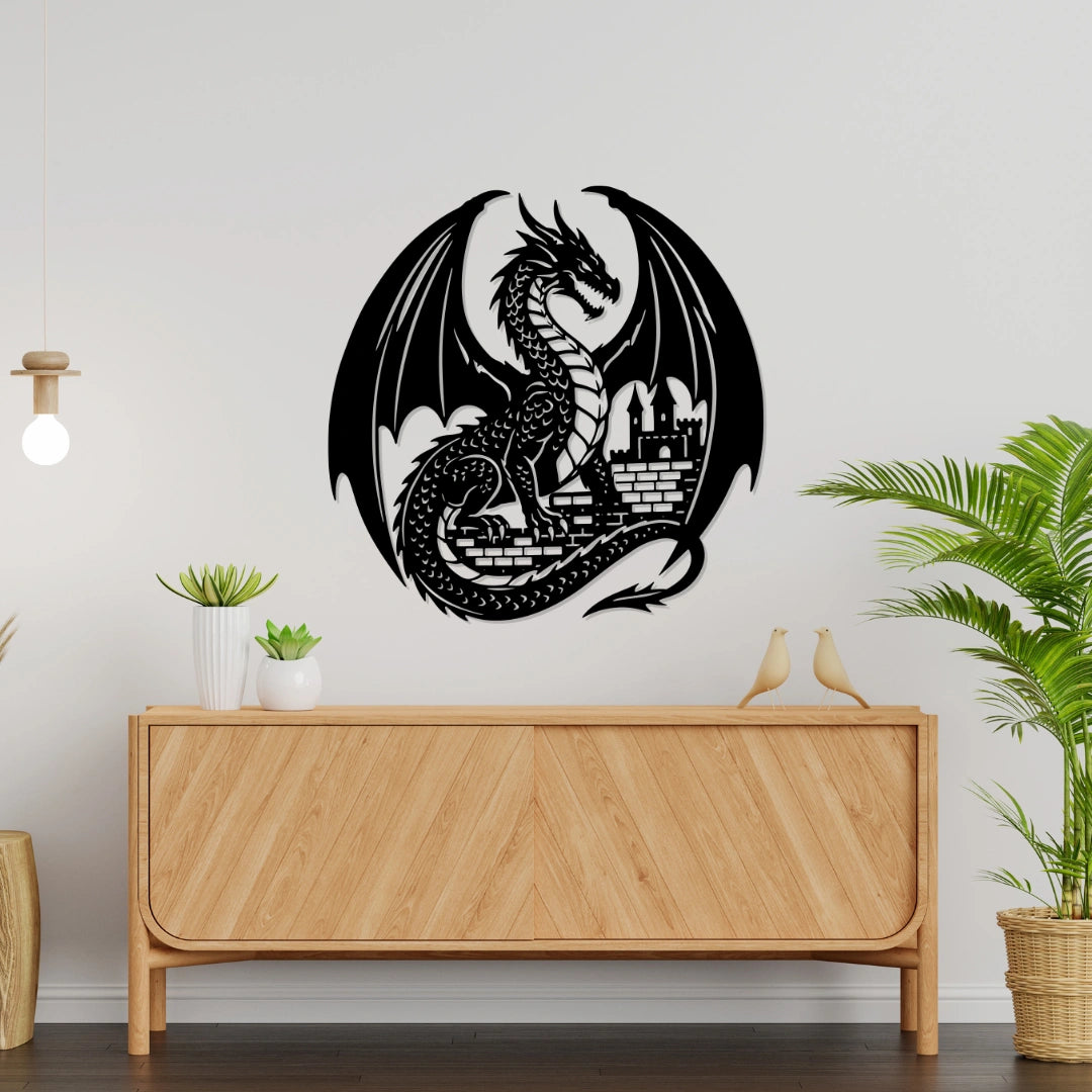 Dragon Castle Metal Wall Art hallway wall decor
