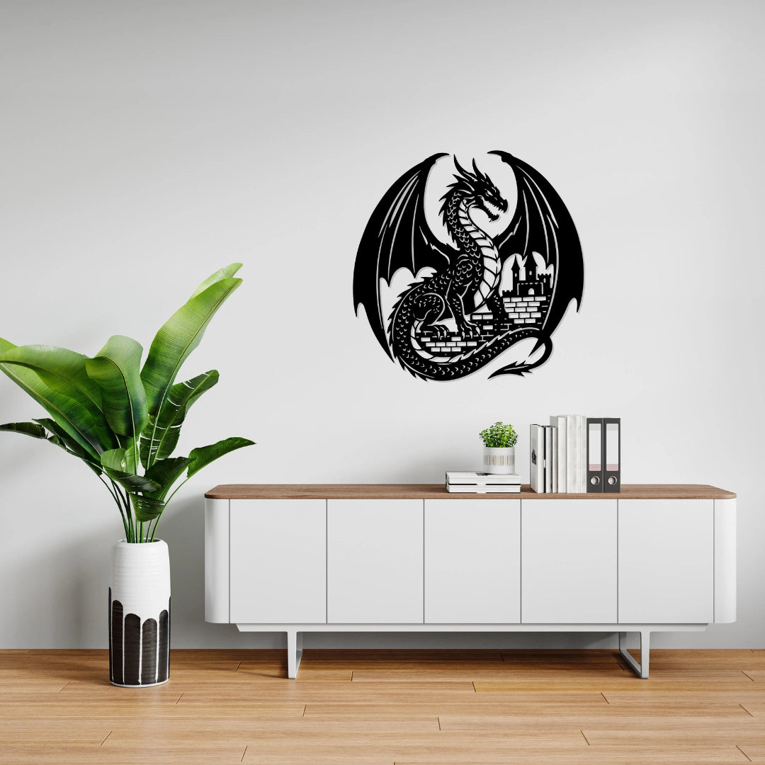Dragon Castle Metal Wall Art modern home wall decor