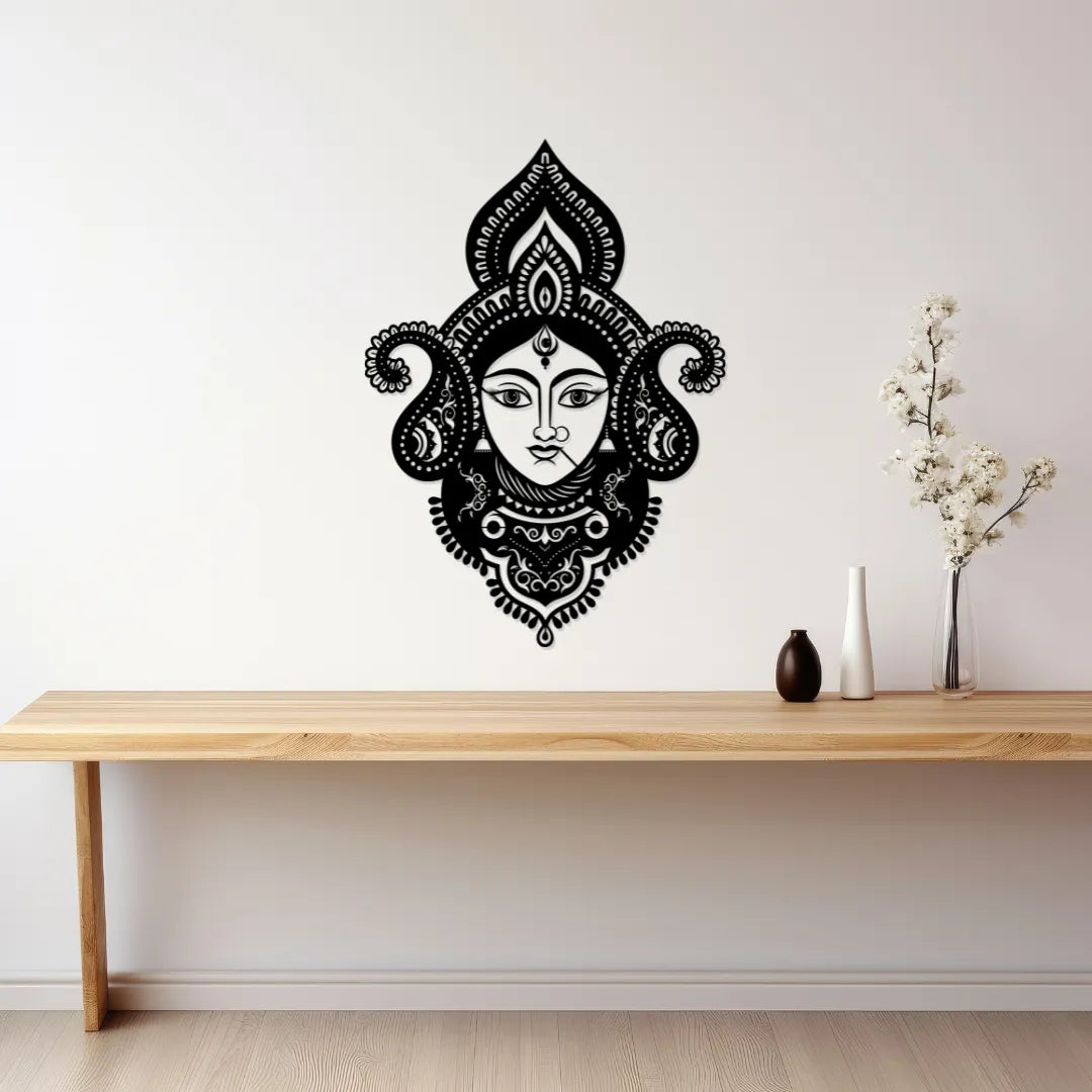 Durga Face Metal Wall Art home wall decor