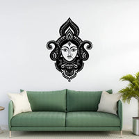 Artrooms Durga Metal Wall Art - Wall Decoration | Wall Hanging (17x24 inch) | Black Matte Finish