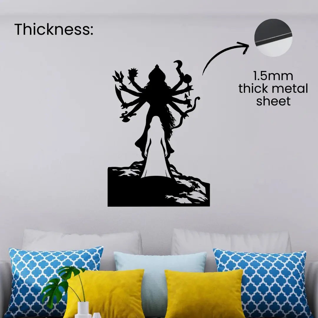 Durga metal wall art thickness detail powder coated metal sheet