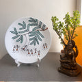 Artrooms Enjoying The Swing Ceramic Hand Painted Warli Art - Wall Decor Plates