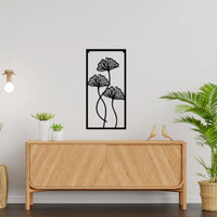 Artrooms Crop Center Metal Wall Art - Wall Decoration | Wall Hanging (12x24 inch) | Black Matte Finish