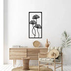 Floral metal wall art minimalist decor