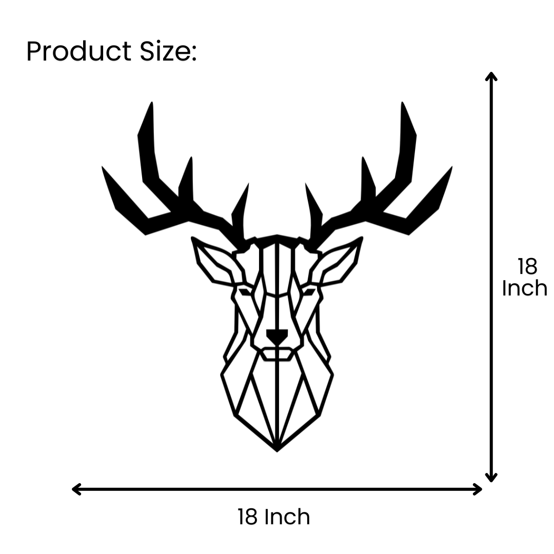 Geometric Deer size 18x18