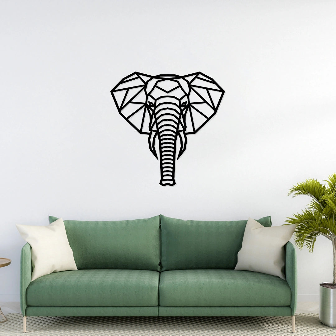 Geometric Elephant Metal Wall Art living room wall decor