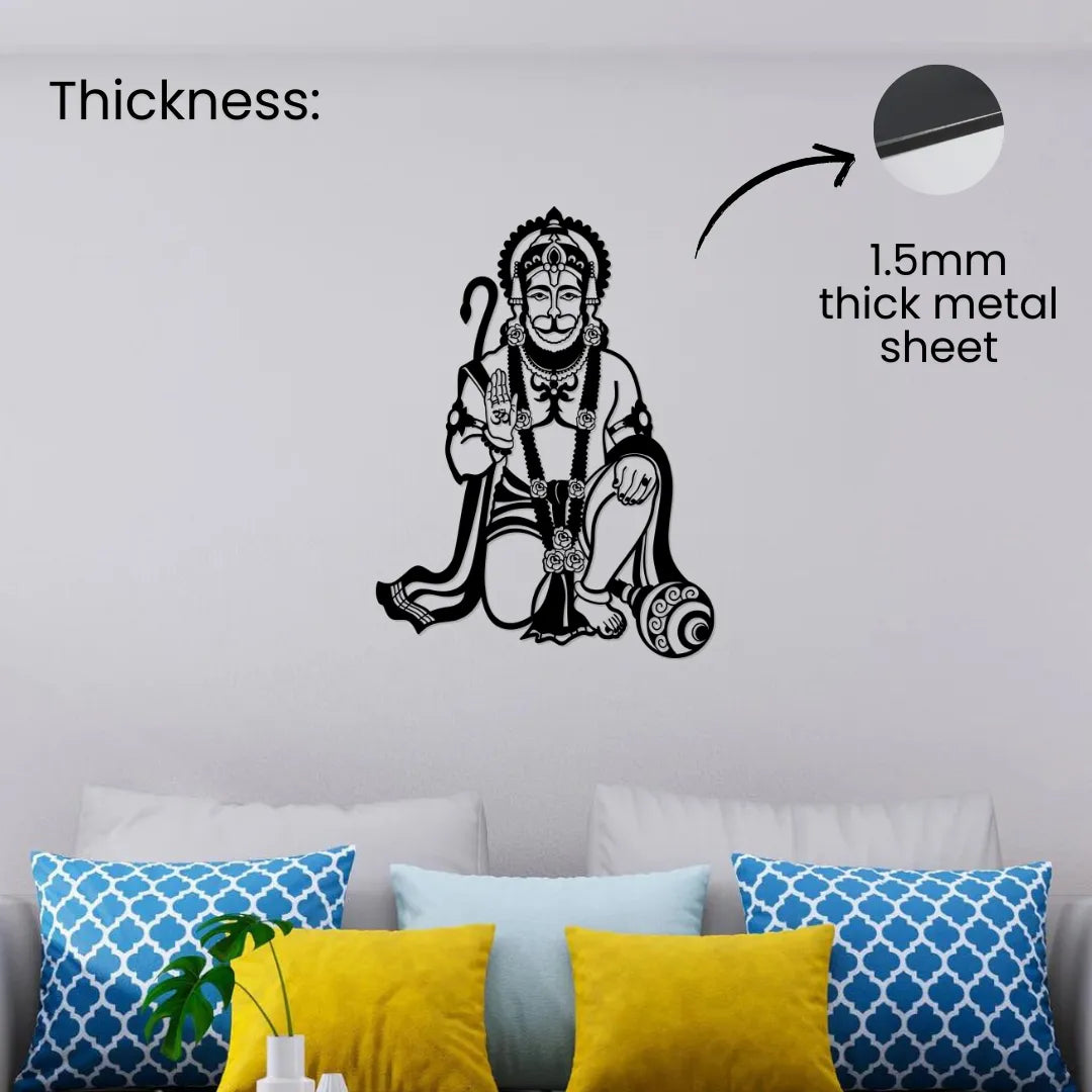 Hanuman Metal Wall Art 1.5mm thick metal sheet
