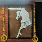 Elegant Horse 3D MDF Wall Art – Modern Minimalist Wall Decor for Living Room & Office