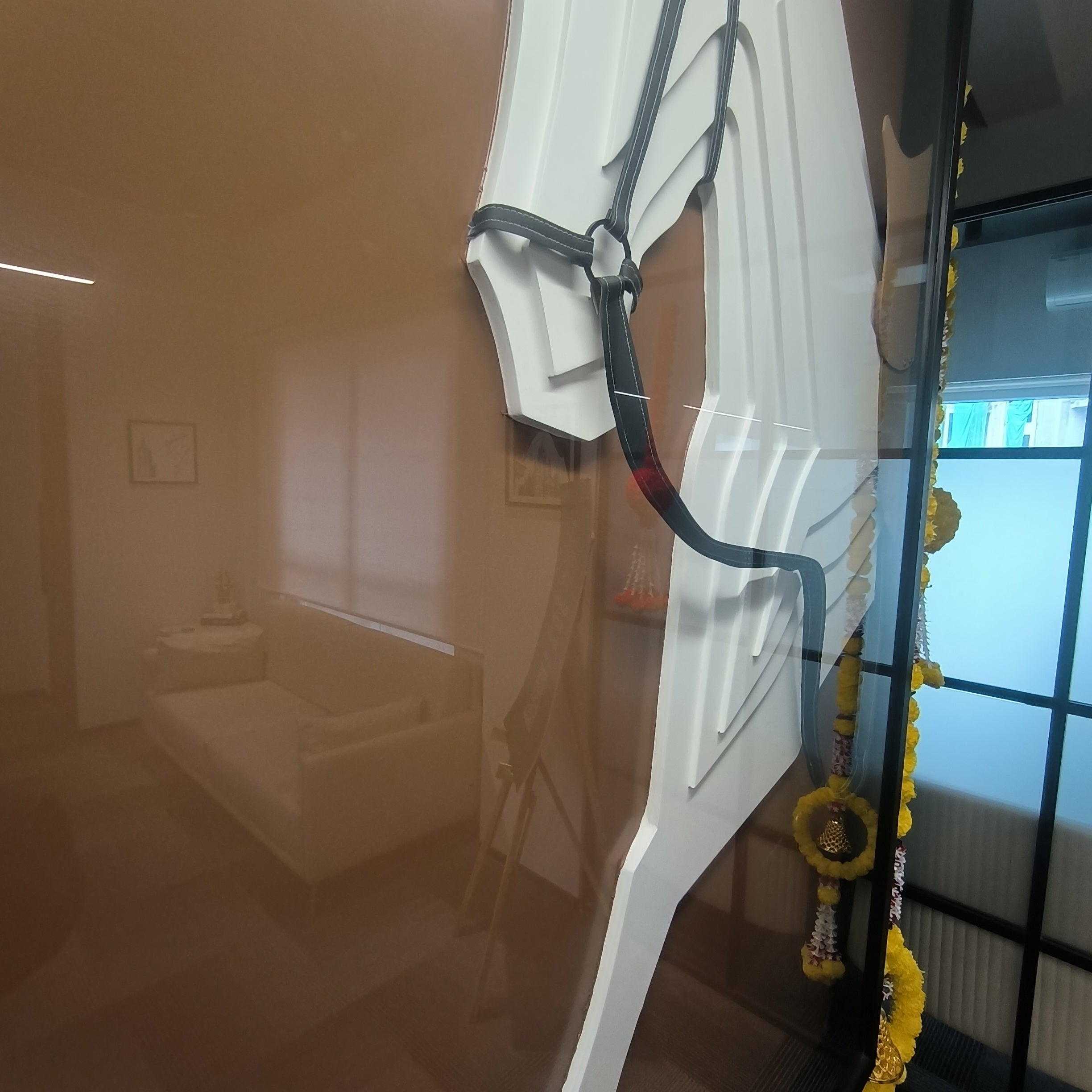 Elegant Horse 3D MDF Wall Art – Modern Minimalist Wall Decor for Living Room & Office