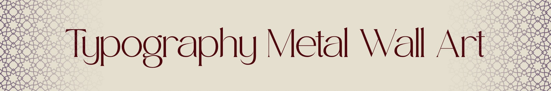 Typography Metal Wall Art