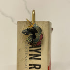 Brass Horse Head Bookmark –  handmade enamel book accessory