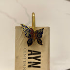 Brass Butterfly Bookmark – handmade enamel brass book marker