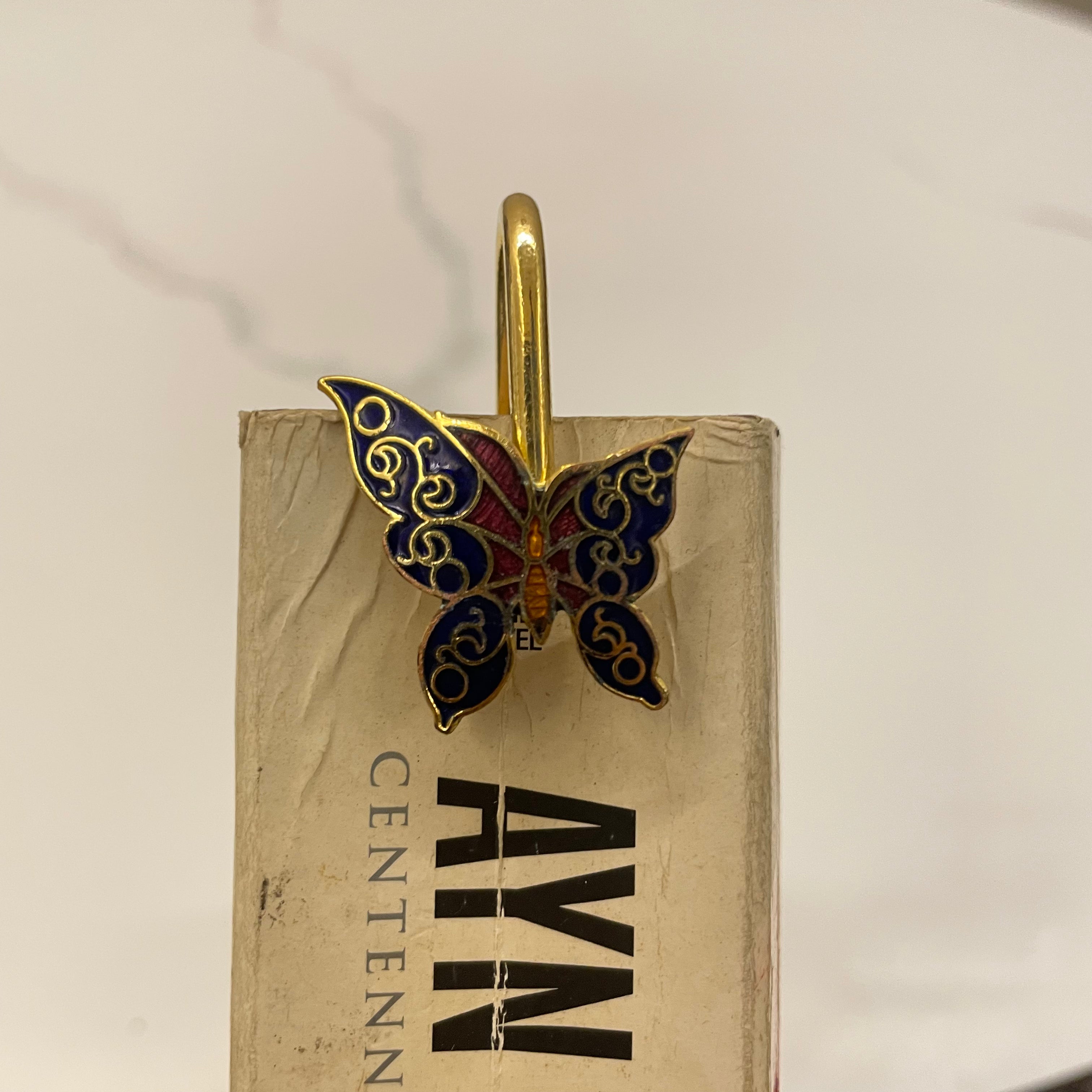 Brass Butterfly Bookmark – handmade enamel brass book marker