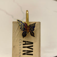 Brass Butterfly Bookmark – Handmade Enamel Bookmark