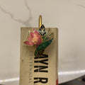 Brass Lotus Flower Bookmark – handmade enamel brass book marker