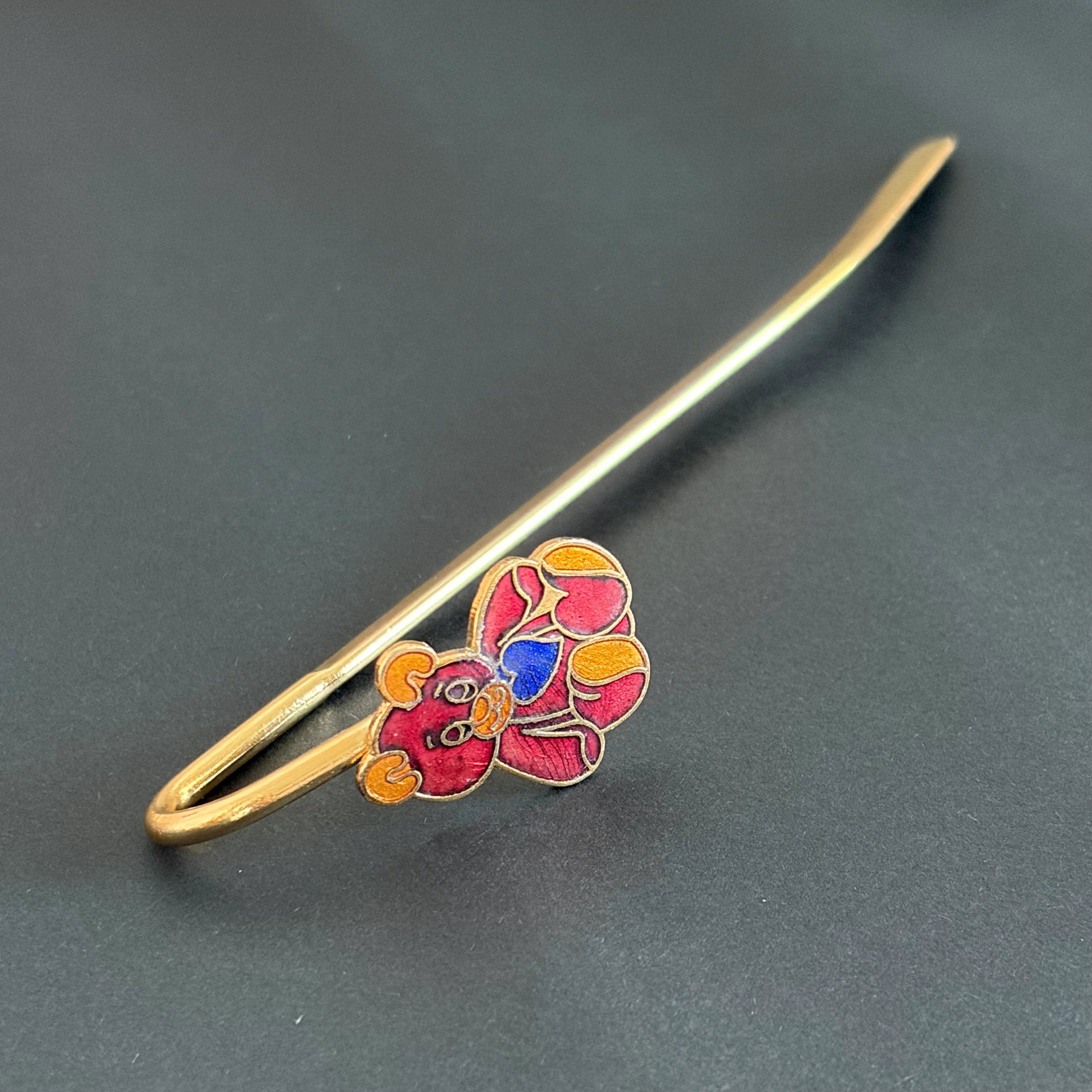 Brass Teddy Bear Bookmark – Enamel Handmade Bookmark