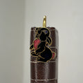 Brass Rabbit Bookmark – Black Enamel Handmade Bookmark