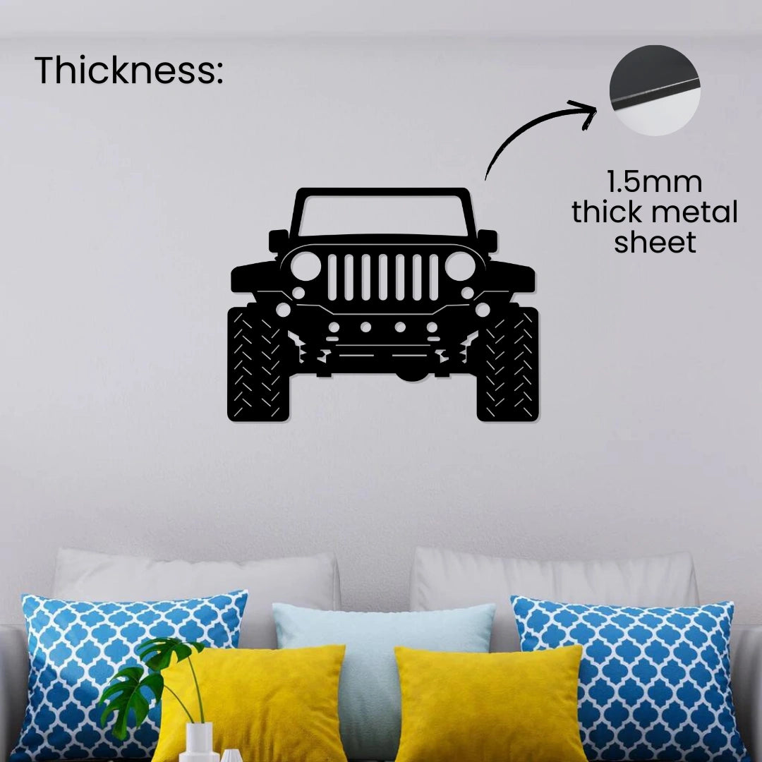 Jeep Metal Wall Art 1.5mm thick metal sheet